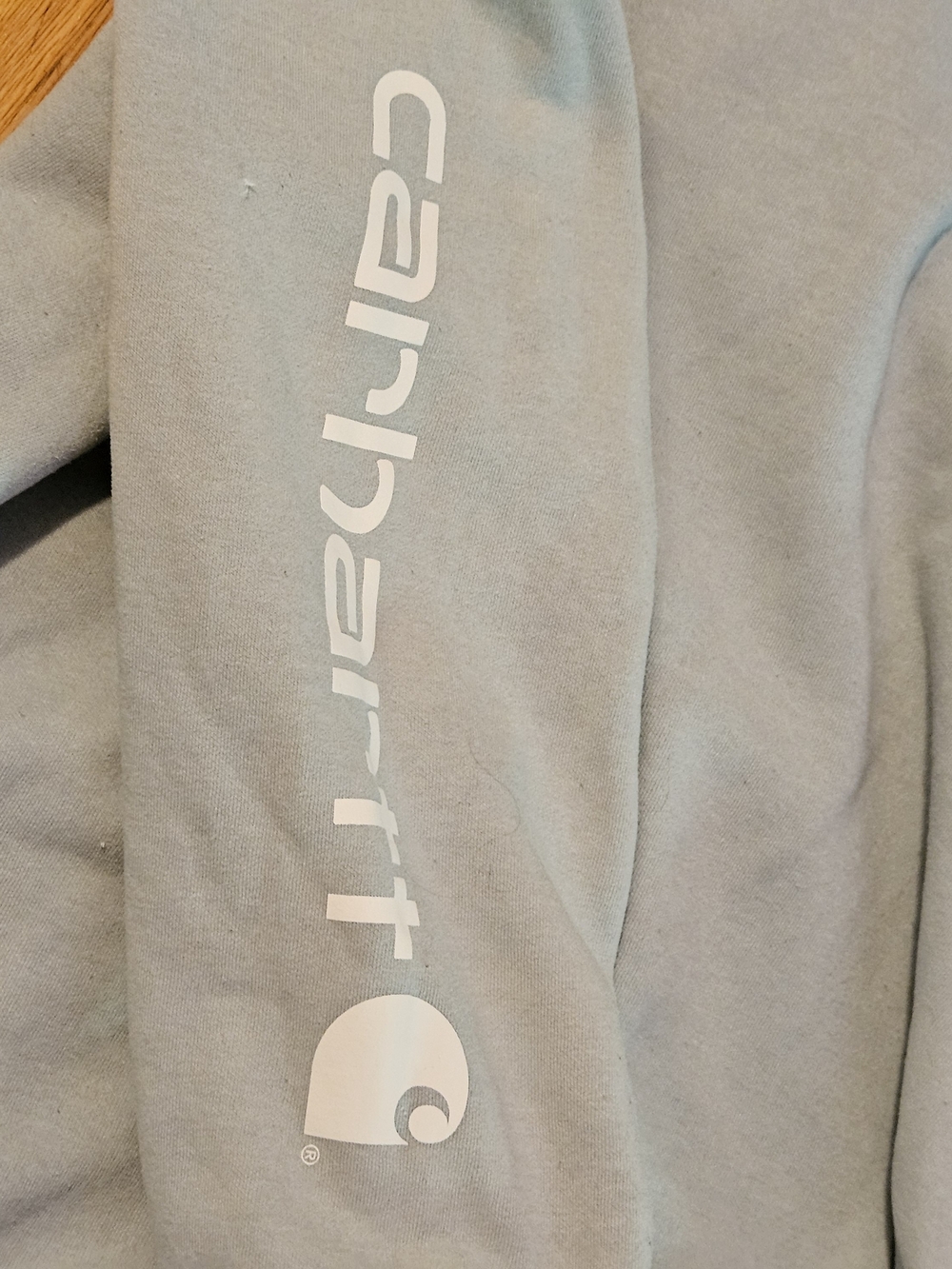 Carhartt Light Blue/Gray Classic Pullover Hoodie Sz 2XL Loose Fit - Picture 4 of 5